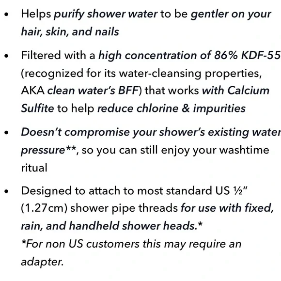 KITSCH Purifying Shower Filter in Chrome NEW Sealed Box - Picture 6 of 9